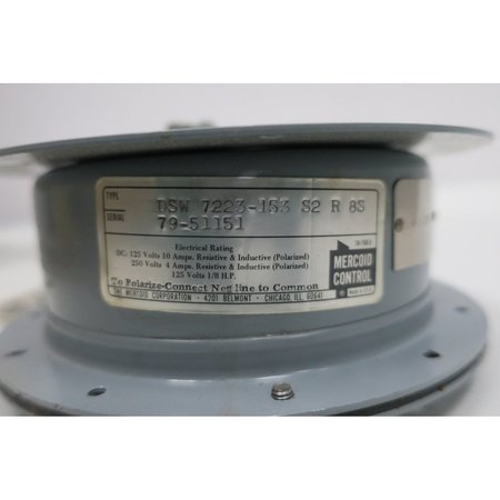 Mercoid 125250VDc Pressure Switch DSW 7223-153 S2 R 8S